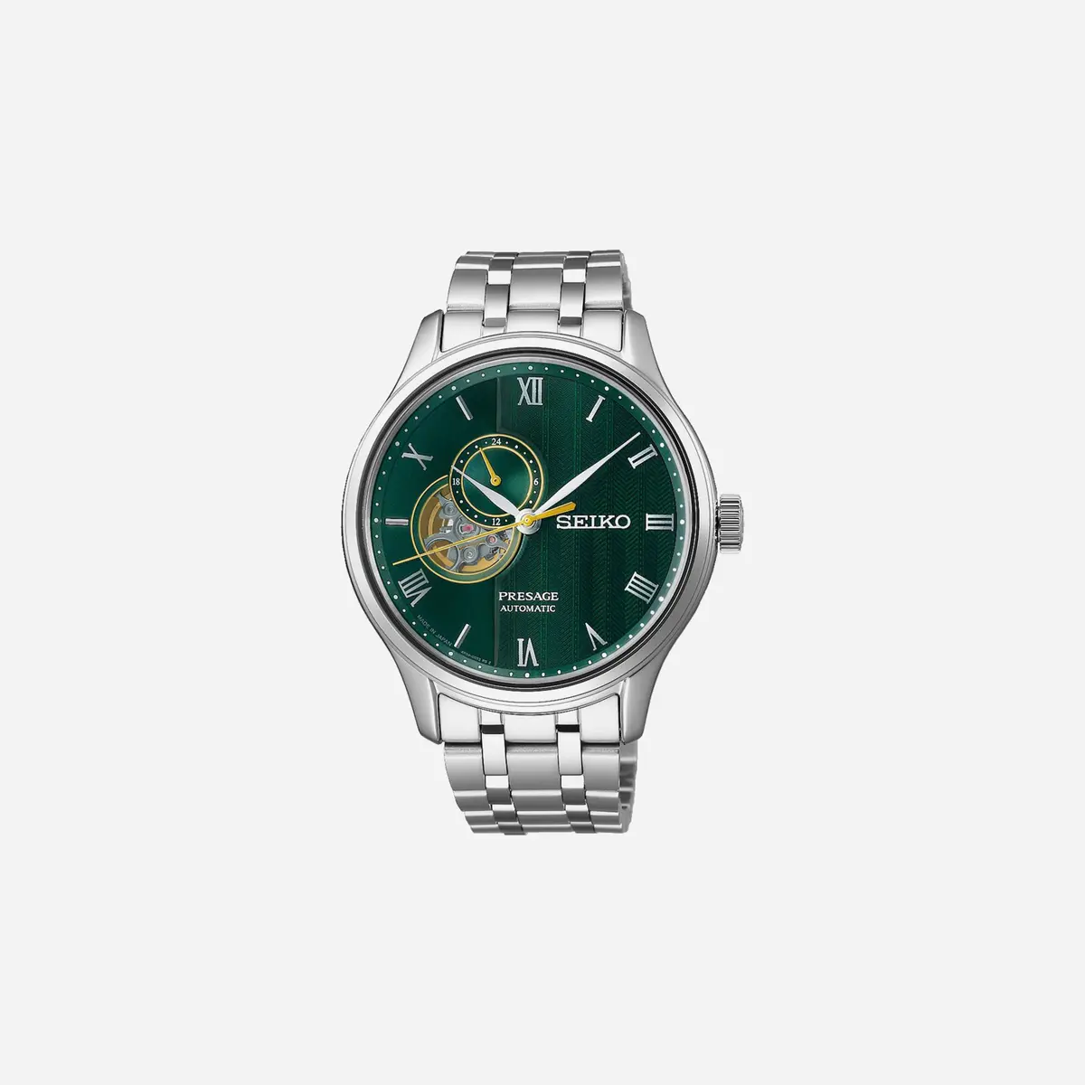 Seiko Presage Japanese Zen Gardens Fern Green Leaf Dial Stainless Steel Watch - Ssa463j1 1