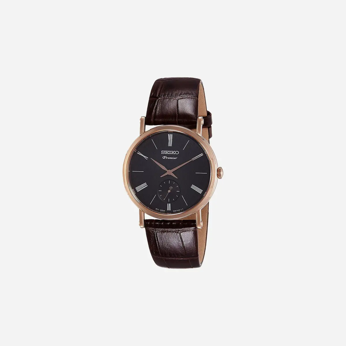 Seiko Premier Small Second Hand Quartz Dial Leather Strap Watch - Srk040p1 1