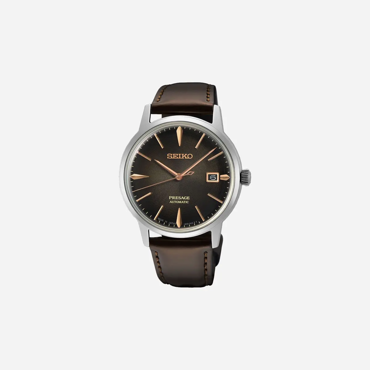 Seiko Presage Cocktail Time The Irish Coffee Dial Leather Strap Watch - Srpj17j1 1